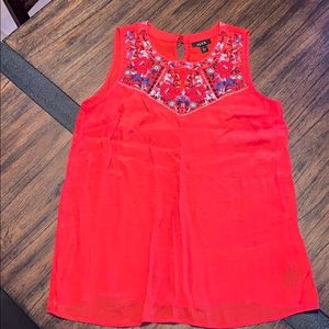 Red Sleeveless top
